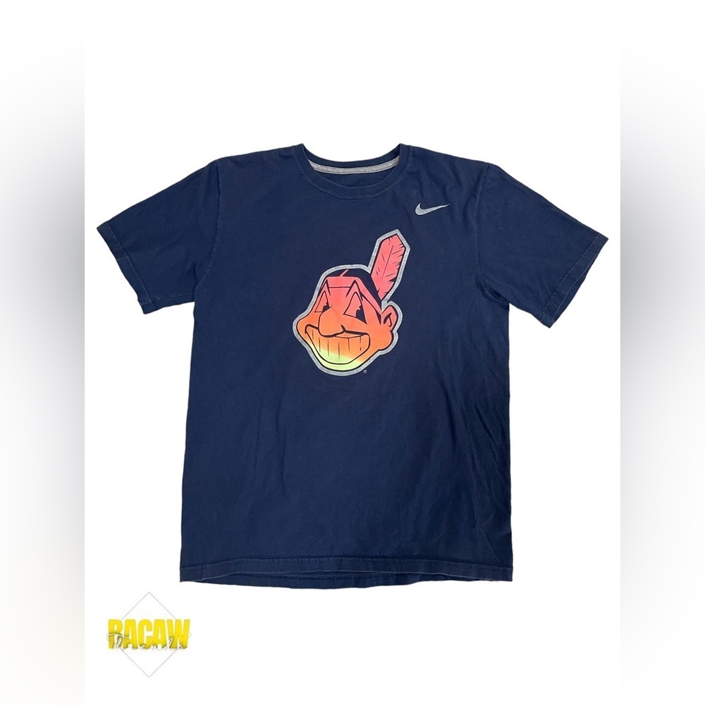 Nike Cleveland Indians Unisex Medium Chief Wahoo Short Sleeve Shirt